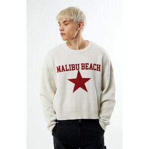 C112 John Galt Malibu Beach Star Sweater – Cream – Men's Large – BNWT